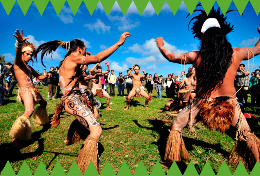 Danza típica en la Isla de Pascua